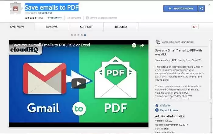 Save Emails to PDF Download Free Chrome Extension