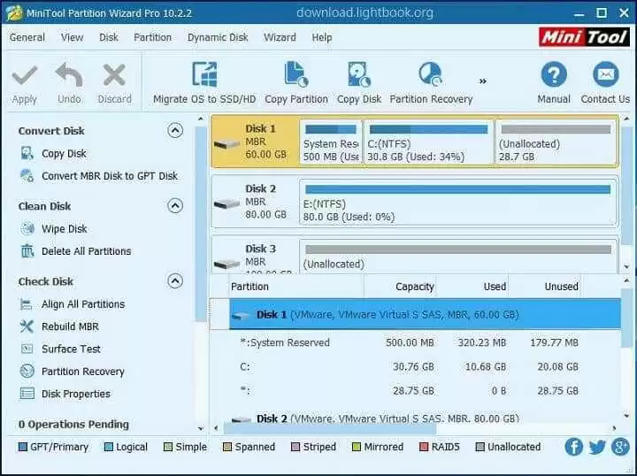 Download MiniTool Partition Wizard Full Control HD