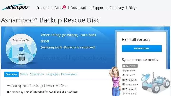 Ashampoo Backup Rescue Disc 2021 Download for Windows