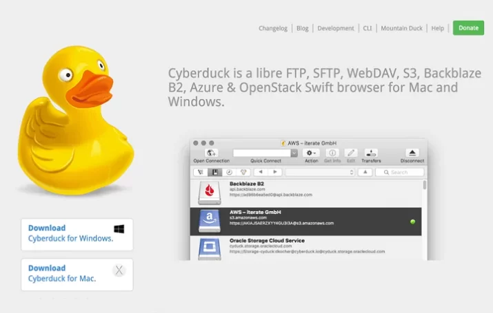 Download Cyberduck Free FTP Server Protocol for PC and Mac
