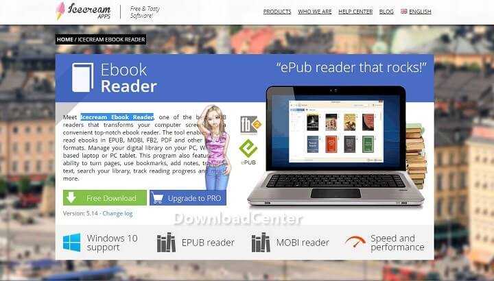 Icecream Ebook Reader Télécharger 2025 pour Windows