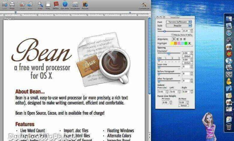 Download Bean Word Processor Writing is Easy Free for Mac