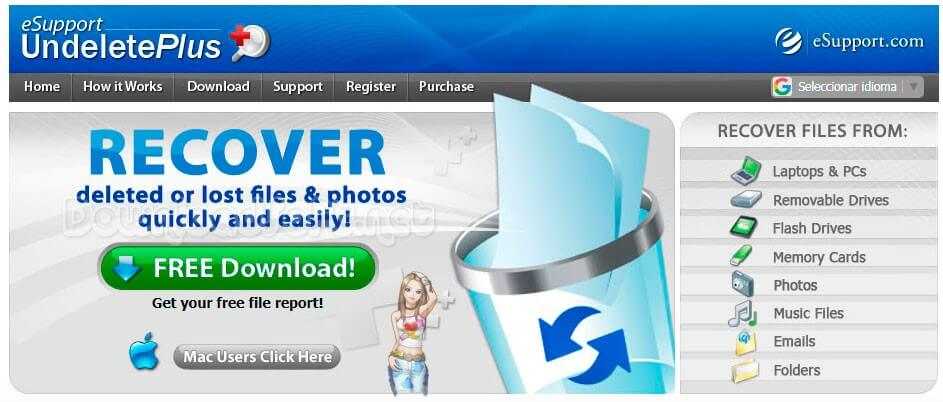 Download eSupport UndeletePlus Free Recover Deleted files