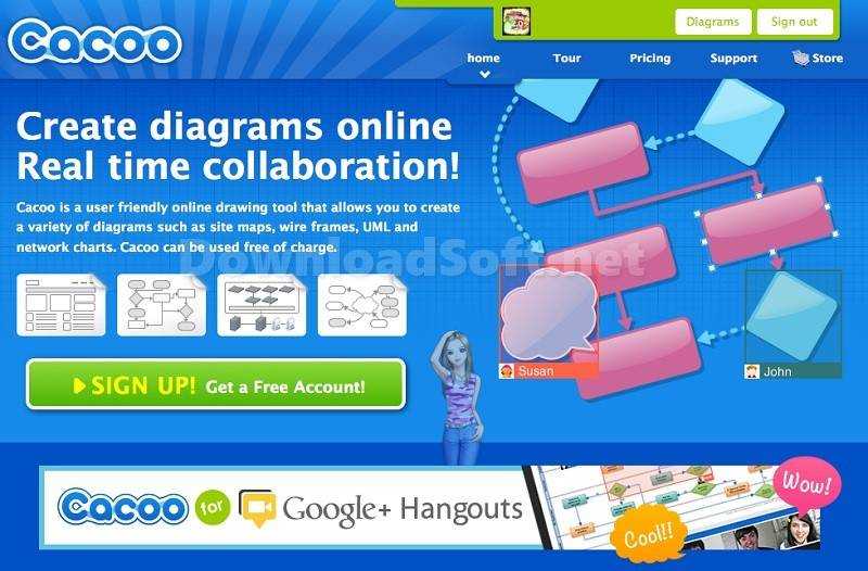 Cacoo Online Diagram Cloud-Based 2024 Free for Windows PC