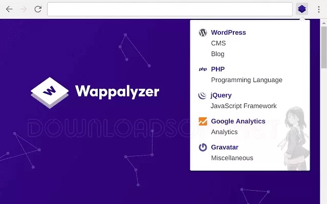 Download Wappalyzer for Chrome / Mozilla Firefox / Edge